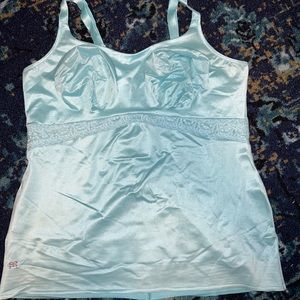 Ruby Ribbon Lace Cami size 46 aqua
